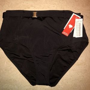 High Waisted - Tummy control - Black Swim Bottoms